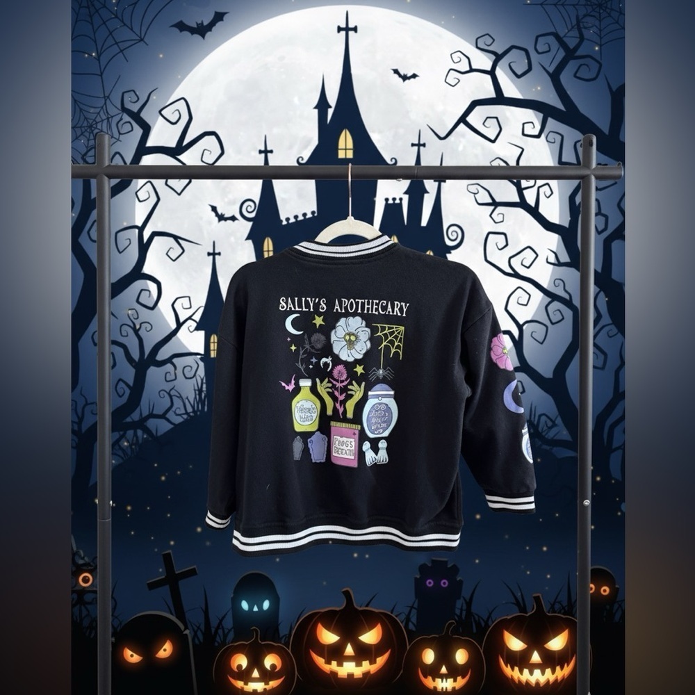 Girls Nightmare Before Christmas Disney Sally bomber jacket - Picture 1 of 6